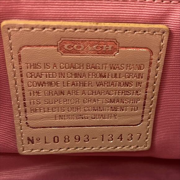 Coach Hand Bag in Beige and Pink - Picture 8 of 9